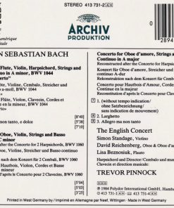 J.S. Bach* - Simon Standage, David Reichenberg, Lisa Beznosiuk, The English Concert, Trevor Pinnock-1