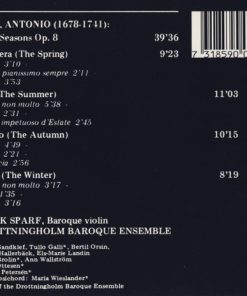 Antonio Vivaldi, Nils-Erik Sparf, The Drottningholm Baroque Ensemble*-1