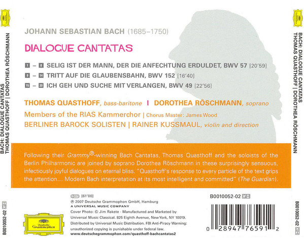Bach* - Thomas Quasthoff, Dorothea Röschmann, Berliner Barock Solisten, Rainer Kussmaul-2