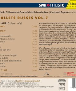 Georges Auric, Deutsche Radio Philharmonie Saarbrücken Kaiserslautern, Christoph Poppen-1