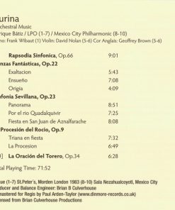 Turina*, Frank Wibaut, London Philharmonic Orchestra, Mexico City Philharmonic*, Enrique Bátiz*-1