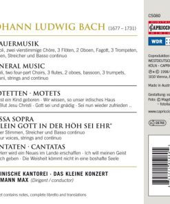 Johann Ludwig Bach - Rheinische Kantorei, Das Kleine Konzert, Hermann Max-1