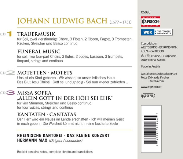 Johann Ludwig Bach - Rheinische Kantorei, Das Kleine Konzert, Hermann Max-1