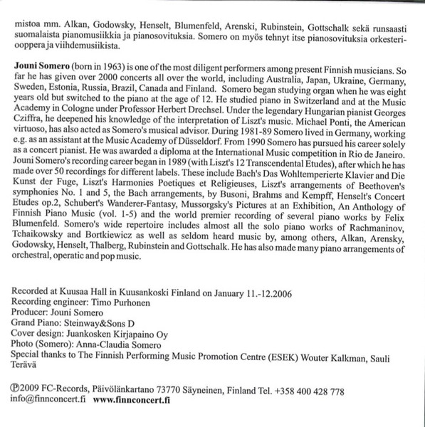 Sergei Bortkiewicz, Jouni Somero-2