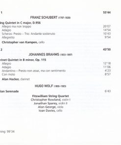 Schubert*, Brahms*, Wolf*, Fitzwilliam String Quartet-1