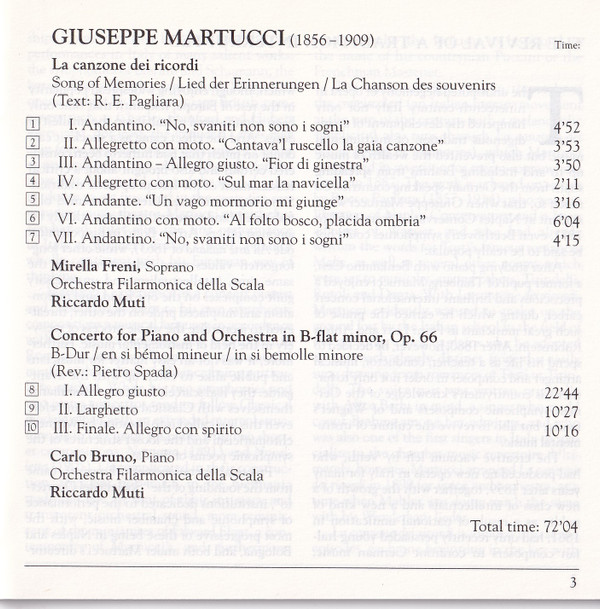 Giuseppe Martucci - Mirella Freni, Carlo Bruno (2), Filarmonica Della Scala, Riccardo Muti-3