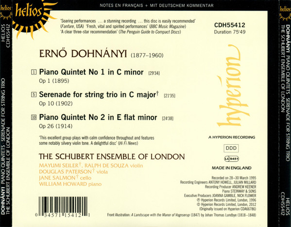 Ernst von Dohnányi - The Schubert Ensemble Of London-1