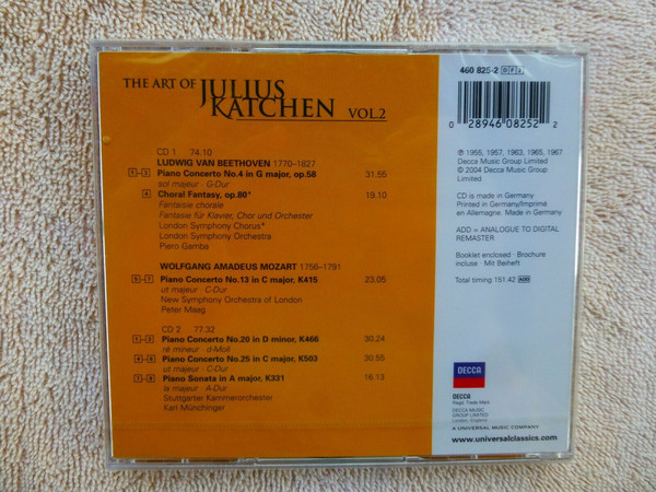 Julius Katchen, Beethoven*, Mozart*-1