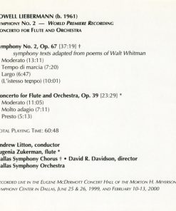 Lowell Liebermann - Eugenia Zukerman, Andrew Litton, Dallas Symphony Orchestra & Chorus*-2