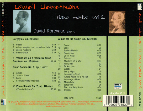Lowell Liebermann, David Korevaar-1