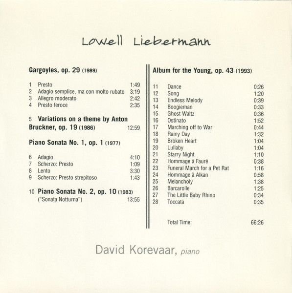 Lowell Liebermann, David Korevaar-2