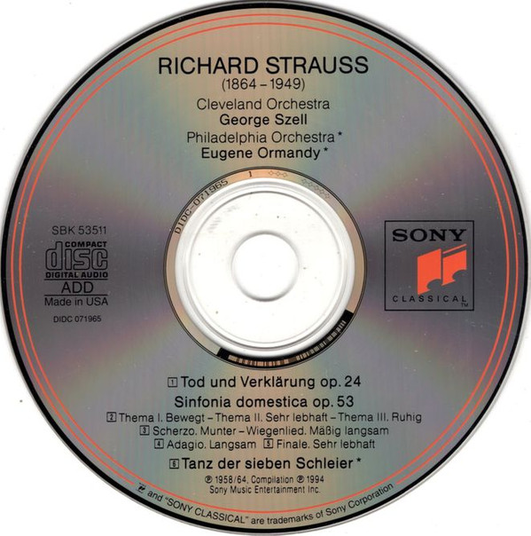 Richard Strauss, Philadelphia Orchestra*, Cleveland Orchestra*, Eugene Ormandy, George Szell-2