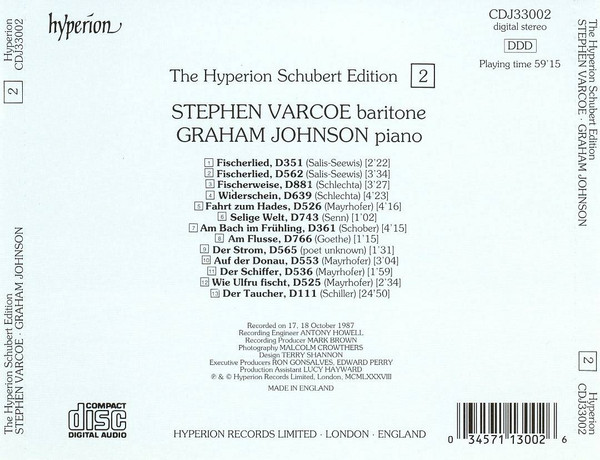 Franz Schubert, Stephen Varcoe, Graham Johnson (2)-2