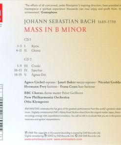 J.S. Bach* - Agnes Giebel · Janet Baker · Nicolai Gedda · Hermann Prey · Franz Crass · BBC Chorus* · New Philharmonia Orchestra · Otto Klemperer-1