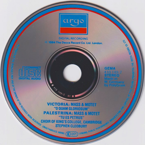 Palestrina* / Victoria*, Choir Of King's College, Cambridge*, Stephen Cleobury-2