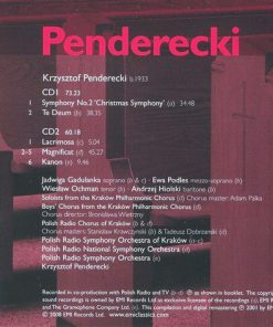 Krzysztof Penderecki - Krzysztof Penderecki, Chór Polskiego Radia & Orkiestra Symfoniczna Polskiego Radia W Krakowie-1