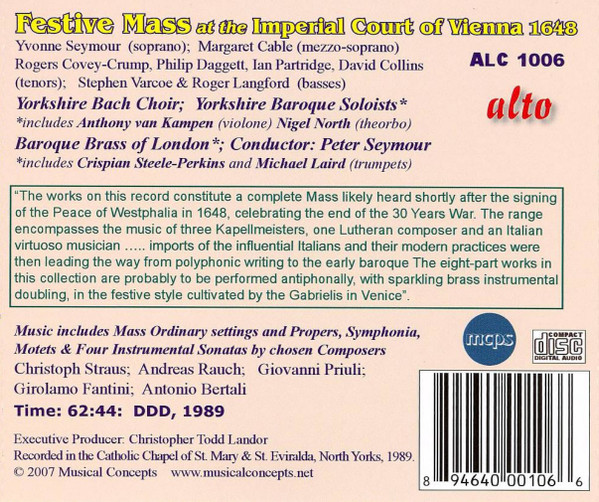 Yorkshire Bach Choir, Baroque Brass Of London, Peter Seymour-1