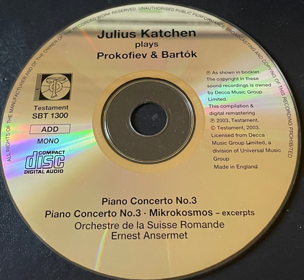 Sergei Prokofiev, Béla Bartók, Julius Katchen-3