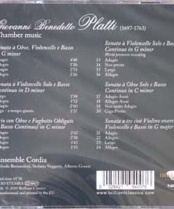 Giovanni Benedetto Platti - Ensemble Cordia, Alfredo Bernardini, Stefano Veggetti, Alberto Grazzi-2
