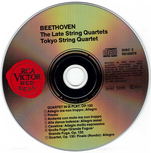 Beethoven* - Tokyo String Quartet-3