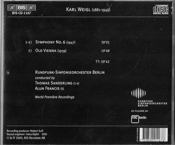 Karl Weigl, Rundfunk-Sinfonieorchester Berlin, Thomas Sanderling, Alun Francis-4
