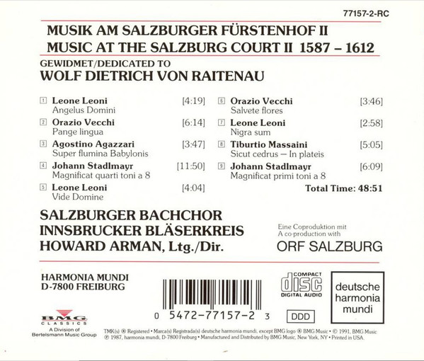 Salzburger Bachchor, Innsbrucker Bläserkreis, Howard Arman-1
