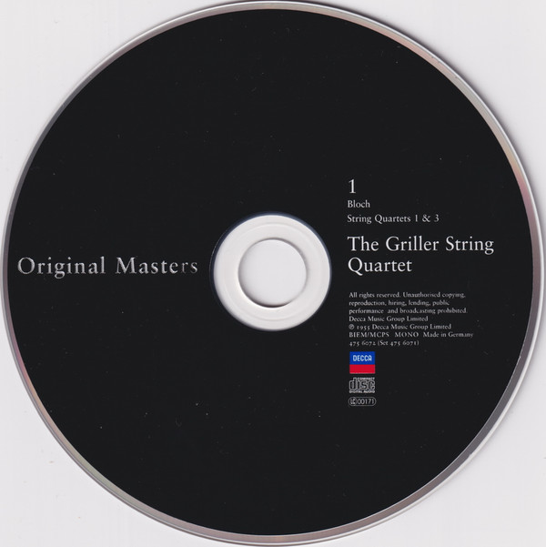 The Griller String Quartet, Bloch*-2