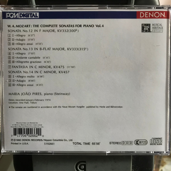 W.A. Mozart* - Maria João Pires-1