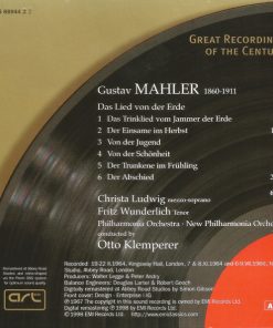 Otto Klemperer, Christa Ludwig, Fritz Wunderlich, New Philharmonia Orchestra, Philharmonia Orchestra-4