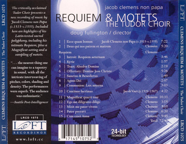 Jacob Clemens Non Papa* - The Tudor Choir, Doug Fullington-1