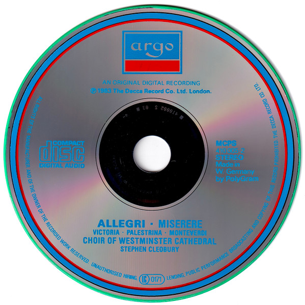 Allegri* - Choir Of Westminster Cathedral*, Stephen Cleobury-2