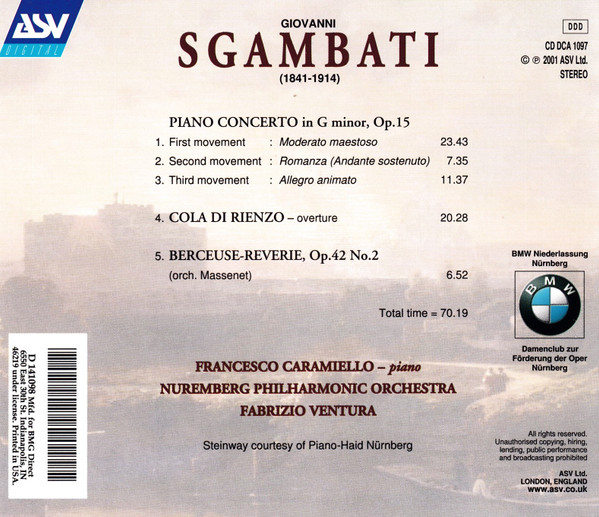 Giovanni Sgambati, Francesco Caramiello, Nürnberger Philharmoniker, Fabrizio Ventura (2)-1