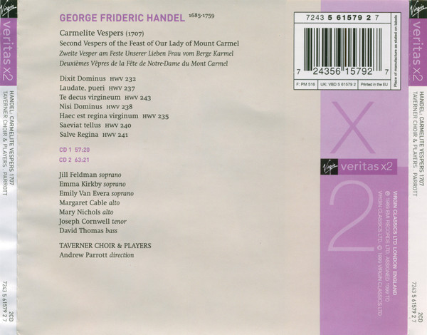 Georg Friedrich Händel - Taverner Consort, Choir & Players, Andrew Parrott-1