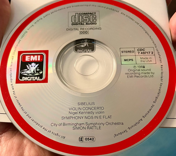 Jean Sibelius, Sir Simon Rattle, Nigel Kennedy, City Of Birmingham Symphony Orchestra-2