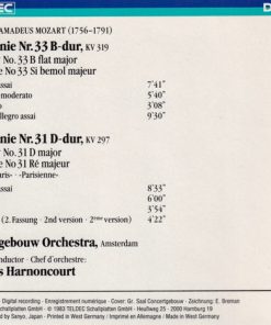 Wolfgang Amadeus Mozart / Concertgebouw Orchestra*, Nikolaus Harnoncourt-1