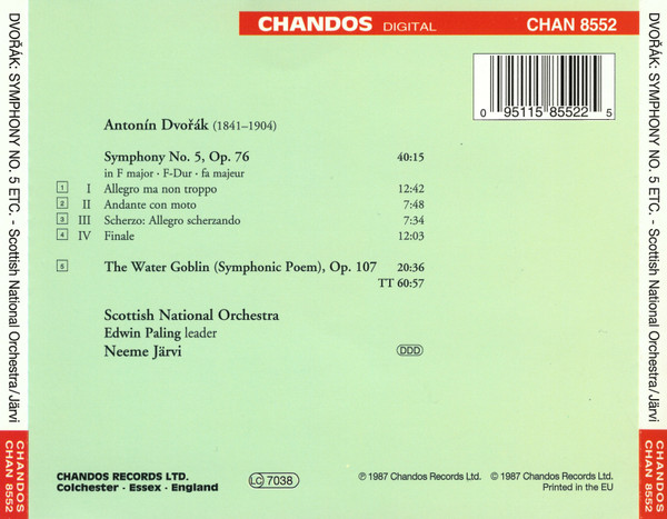 Dvořák* – Scottish National Orchestra*, Neeme Järvi-1