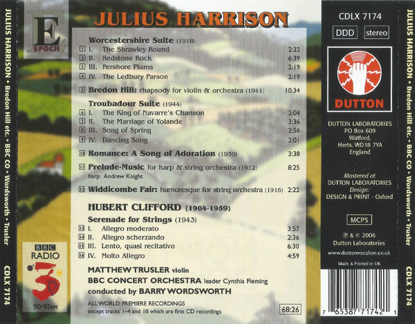 Julius Harrison / Hubert Clifford - Matthew Trusler, BBC Concert Orchestra, Barry Wordsworth-2