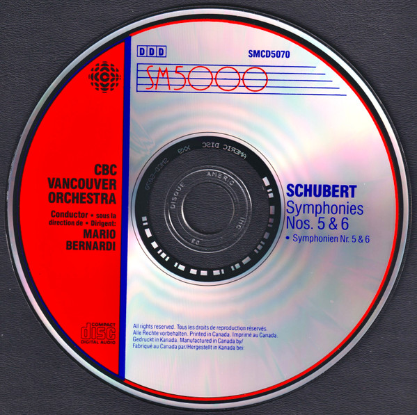 Franz Schubert, Mario Bernardi (2), CBC Vancouver Orchestra-2
