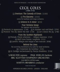 Cecil Coles - Sarah Fox (3), Paul Whelan (2), BBC Scottish Symphony*, Martyn Brabbins-1