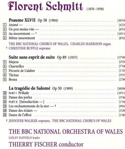 Florent Schmitt, Christine Buffle, The BBC National Orchestra* And Chorus Of Wales*, Thierry Fischer (2)-2