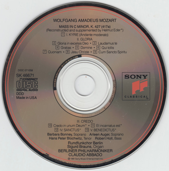 Mozart*, Barbara Bonney, Arleen Auger, Hans Peter Blochwitz, Robert Holl, Rundfunkchor Berlin, Berliner Philharmoniker, Claudio Abbado-2