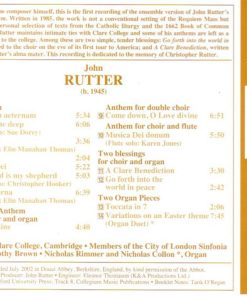 John Rutter - Choir Of Clare College Cambridge*, Timothy Brown (3)-2
