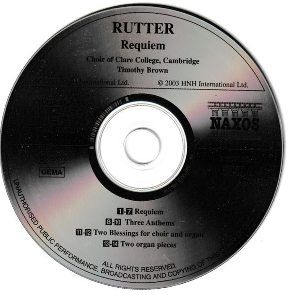 John Rutter - Choir Of Clare College Cambridge*, Timothy Brown (3)-3