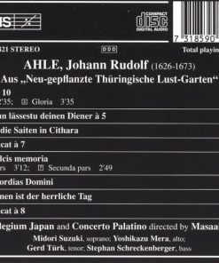 Johann Rudolf Ahle, Bach Collegium Japan, Concerto Palatino, Masaaki Suzuki-1