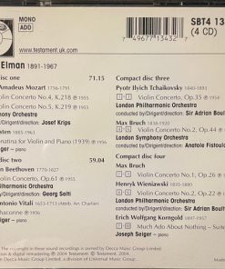 Mischa Elman, Mozart*, Beethoven*, Tchaikovsky*, Bruch*, Wieniawski*-1
