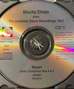 Mischa Elman, Mozart*, Beethoven*, Tchaikovsky*, Bruch*, Wieniawski*-2