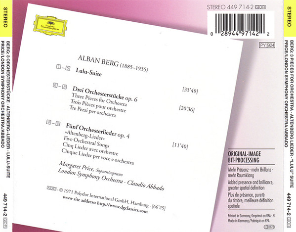Alban Berg - Margaret Price · London Symphony Orchestra · Claudio Abbado-2