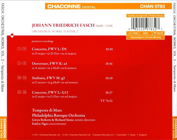 Johann Friedrich Fasch – Tempesta Di Mare-1