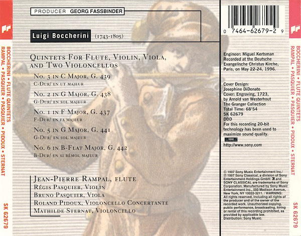 Luigi Boccherini, Jean-Pierre Rampal, Régis Pasquier, Bruno Pasquier, Roland Pidoux, Mathilde Sternat-2