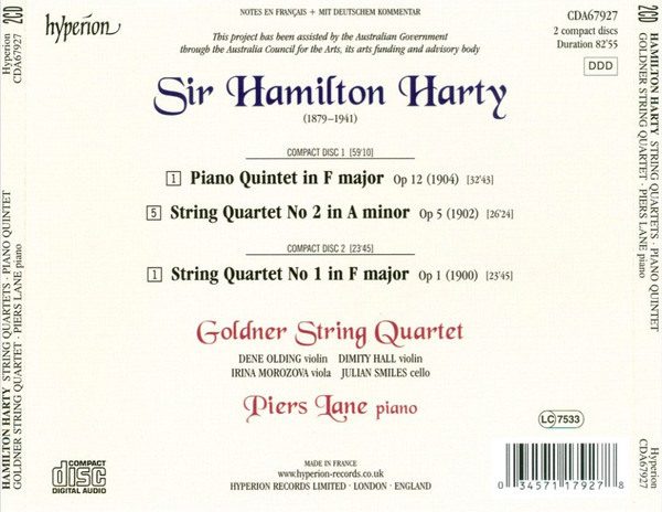 Hamilton Harty*, Goldner String Quartet-1